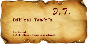 Dézsi Tamás névjegykártya